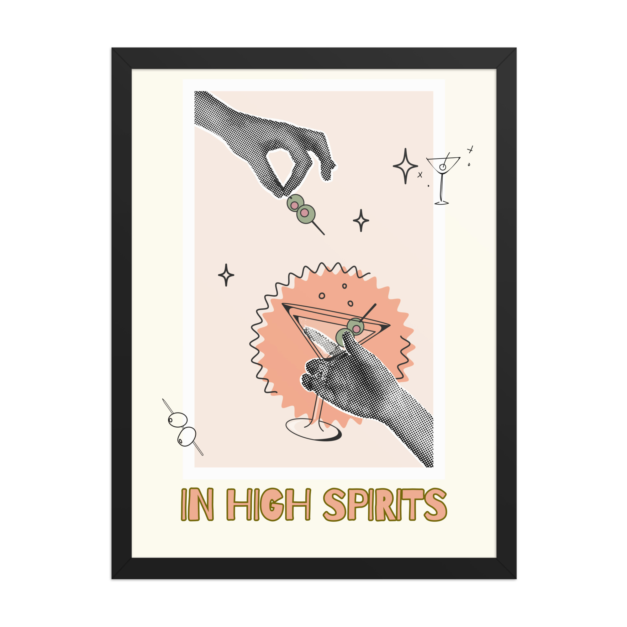 Shaken, Stirred & Slightly Unhinged Framed Matte Paper Poster