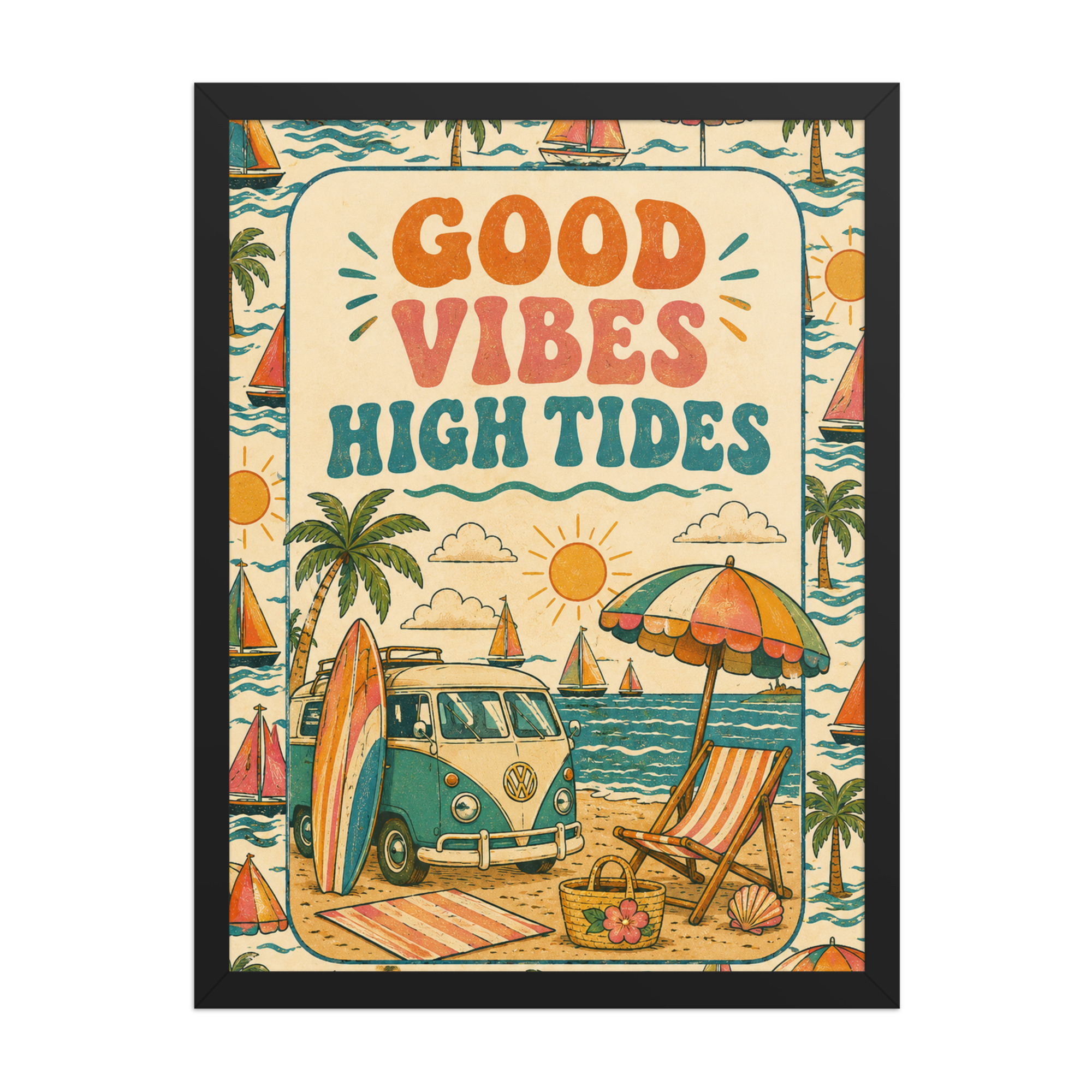 Coastin’ Along Framed Art Print  – A