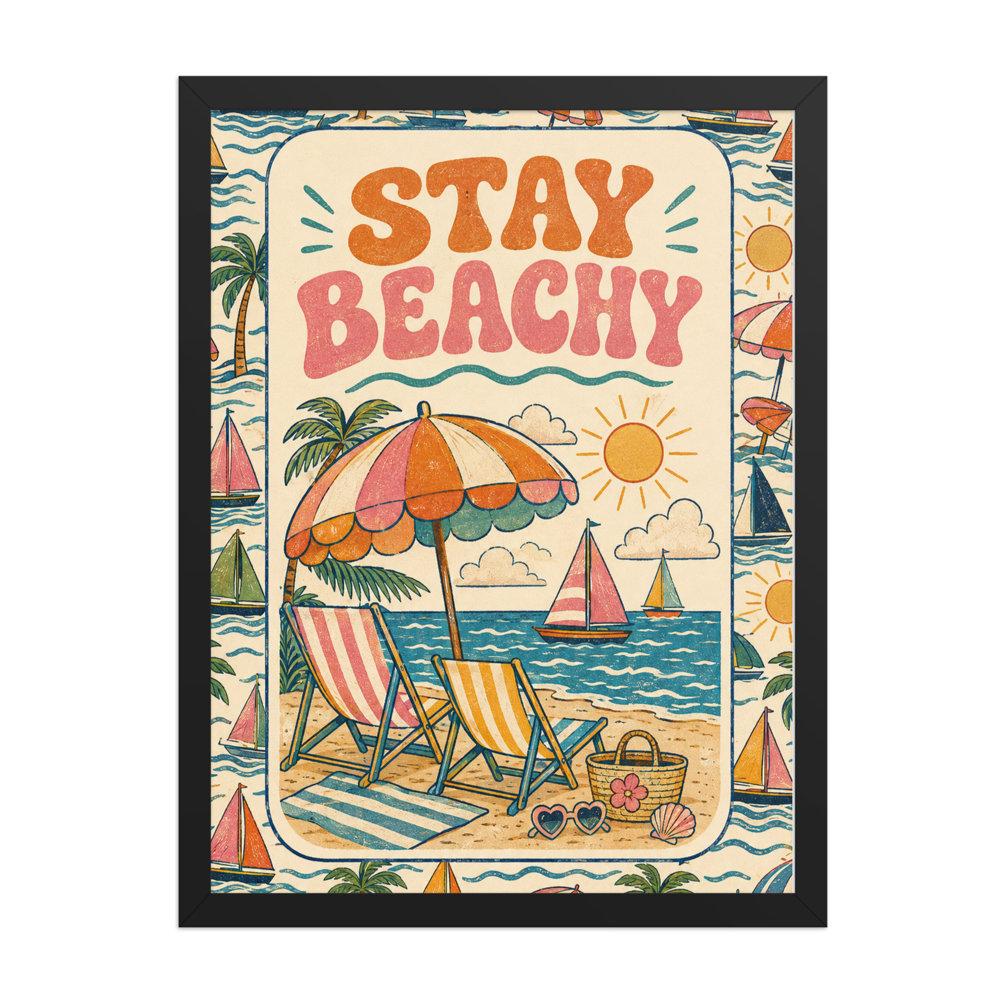 Coastin’ Along Framed Art Print – B