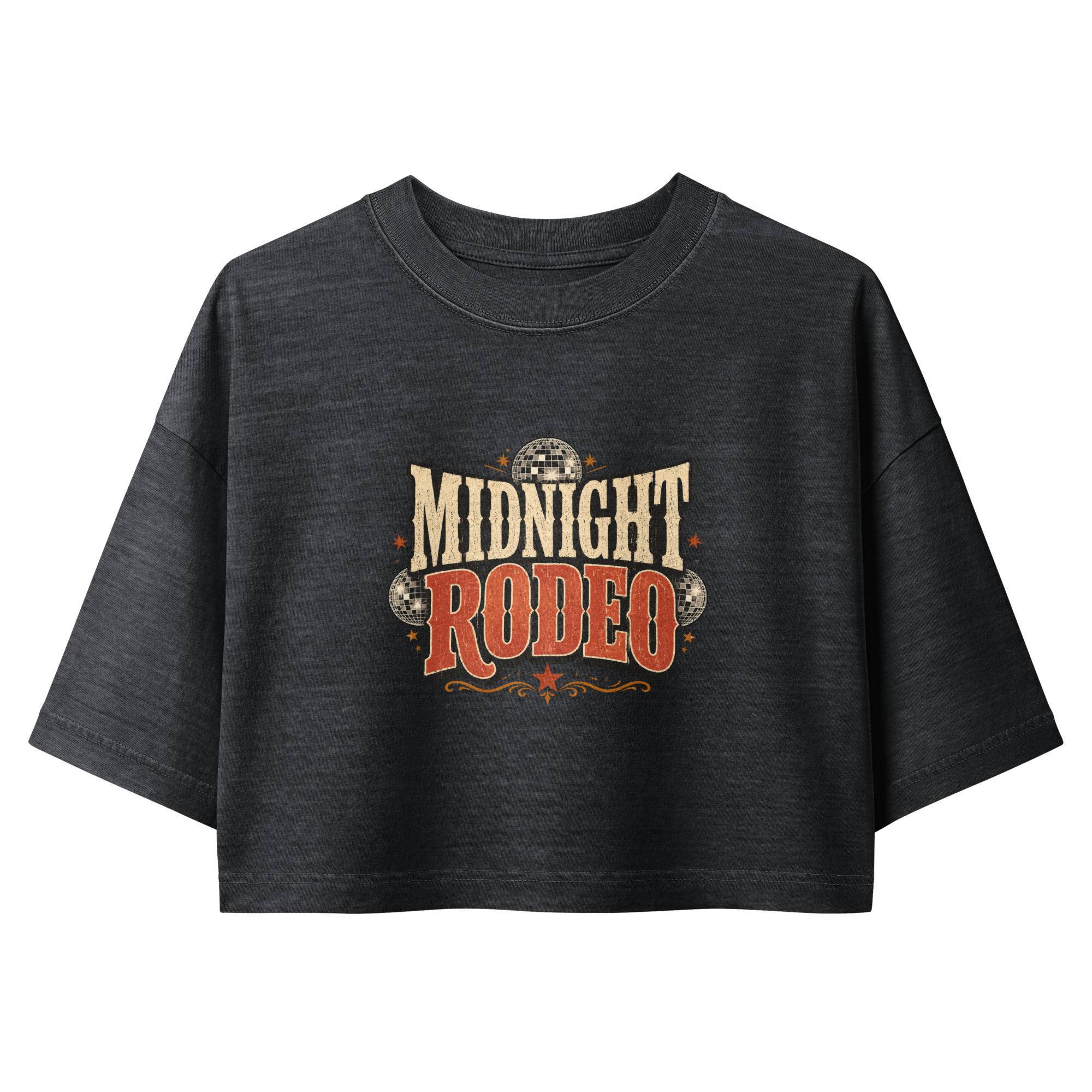 Midnight Rodeo Garment-Dyed Cropped Tee