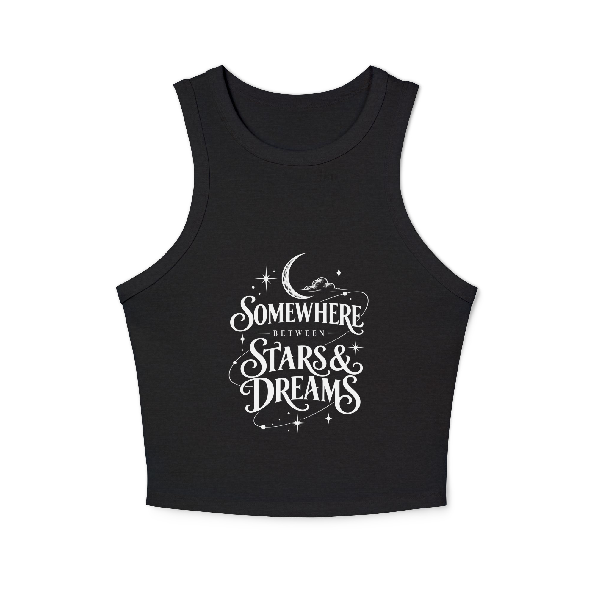Women’s micro rib racer tank top
