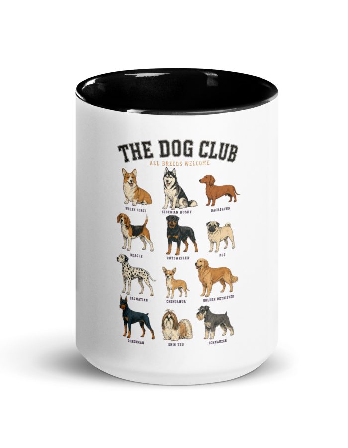 The Dog Club Mug with Color Inside – All Breeds Welcome
